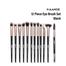 Maange 12 pcs Eye Brush Sets - Black Color image