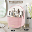 Make Up Cosmetic And Brush Organiser,Portable Makeup Storage With Dustproof Lid image