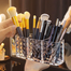 Makeup Brush Eyebrow Pencil Storage Rack Large Capacity Transparent Storage Box,Stationery Pen Holder image
