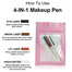 Makeup Easy Women 4 in1 Makeup Pen Lip Liner Pen Tattoo Marker Eyebrow Pencil image