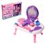 Makeup Table Set Children Hair Dressing Table Pretend Play Toys Lighting with Misc image