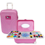 Makeup and Nail Art Toy Set for Girls Hello Kitty and Frozen Toy Trolley System Real Makeup Safe and Non toxic image