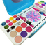 Makeup and Nail Art Toy Set for Girls Hello Kitty and Frozen Toy Trolley System Real Makeup Safe and Non toxic-Blue image