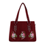 Maroon Flower Embroidered Handbag For Women (BOBO-01) image