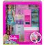 Mattel Barbie Kitchen With Blonde Doll and Kitchen Accessories image