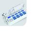 Maxline ML 0455 Extension Socket 2 Pin Multiplug 8 Port Power Strip With 2 Meter Cable image
