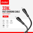 Meke M4 33W PD Fast Charging Cable Type-C to Type-C-Black image