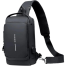 Men's Multi-function Anti-theft USB Shoulder Bag Crossbody Bag Travel Sling Bag Pack Messenger Pack image