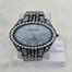 Men's Womens Round Silver White Gold Radium Dial Wrist Watch Band Luxury image