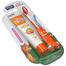 Meril Baby Brushing Training Kit (Combo of a Giraffe Shape Super Soft Bristle Baby Toothbrush and a 45gm Orange Flavour Zero Fluoride Toothpaste) image