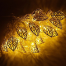 Metal Leaf Shaped LED Curtain Light 16 Feet image