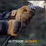 Military Grade Tactical Carbon Fiber Touch Screen Enable Hand Gloves For Bike (Heavy Duty Full Finger Protective Sports Gloves - Anti-Slip, Breathable And Water Resistant) image