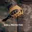 Military Grade Tactical Carbon Fiber Touch Screen Enable Hand Gloves For Bike (Heavy Duty Full Finger Protective Sports Gloves - Anti-Slip, Breathable And Water Resistant) image