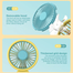 Mini Handheld Fan 3 Speed Portable Office Fan USB Rechargeable With Phone Holder image