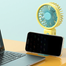 Mini Handheld Fan 3 Speed Portable Office Fan USB Rechargeable With Phone Holder image