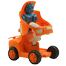 Mini Racing Friction Toy Racing De-Forming Car to Robot/ Push N Go Toys for Kids (car_friction_robot_o) Orange image