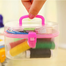 Mini Sewing Kit Accessories Storage Organizer Box Plastic Thread Threader Needle Scissor Travel Box Sewing Tools-1box image