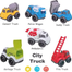 Mini Toddler Car 4pcs Set Toy Set: Friction Construction Trucks image