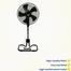 Mira Gold Stand Fan 18 Inch - CFT-45 image