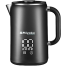 Miyako Cordless Cool Digital Touch Display Stainless Steel Electric Kettle, BPA-Free, Triple Layer Wall 1500W Tea Kettle with Auto Shut-Off and Boil Dry Protection - 2 Ltr image