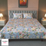 Allora Monsoon Blooms Print Bedsheet- Heather Blue Super King image