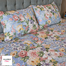 Allora Monsoon Blooms Print Bedsheet- Heather Blue Super King image