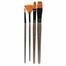 Mont Marte 4-Piece Gallery Series Acrylic Flat Brush Set Black/Grey image