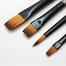 Mont Marte 4 Pcs Gallery Series Acrylic Flat Brush Set Black/Grey image