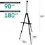 Mont Marte Portable Aluminum Field Easel Telescopic Legs with Carry Bag Black image