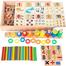 Montessori Wooden Educational Toys: Clock, Numbers, Math Sticks - Ages 3-5 Years image