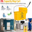 Mop Bucket With Side-Press Wringer And Wheels Yellow-20Litre image