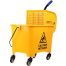 Mop Bucket With Side-Press Wringer And Wheels Yellow-20Litre image