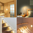 Motion Sensor Light USB PIR Bedside Night Light Rechargeable Household Bedroom Cabinet Portable Indoor Lighting Wall Light image