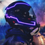Motorcycle Helmet 2 Piece LED Cold Light Strip EL Sticker Waterproof Flashing Warning Lights Night Riding Helmet Kit (Random Color) With Controller image