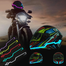 Motorcycle Helmet 2 Piece LED Cold Light Strip EL Sticker Waterproof Flashing Warning Lights Night Riding Helmet Kit (Random Color) With Controller image