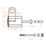 Motorcycle Waterproof Aluminium Alloy Switches 25mm Handlebar Headlight Switch And 3 Wires With Red LED Light image