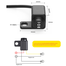 Motorcycle Waterproof Aluminium Alloy Switches 25mm Handlebar Headlight Switch And 3 Wires With Red LED Light image