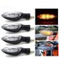 Moxi Branded Flexible Universal Fit LED Indicator For Motorcycle Bike Waterproof KTM Style Amber Turning Signal Lamps Blinkers Bulb Turn Signals 12V image