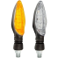 Moxi Branded Flexible Universal Fit LED Indicator For Motorcycle Bike Waterproof KTM Style Amber Turning Signal Lamps Blinkers Bulb Turn Signals 12V image