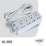 Multi Plug Maxline ML-2010 Multiplug 8 Port Extension Socket 10 Feet Cable image