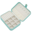 Multicolor Elegant Leather-Style Travel Jewelry Box - Compact Organizer for Rings, Necklaces and Earrings image
