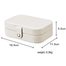 Multicolor Elegant Leather-Style Travel Jewelry Box - Compact Organizer for Rings, Necklaces and Earrings image