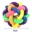 Multicolor Silicon Rubber Dog Cew Toy Ball With Bell image
