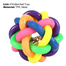 Multicolor Silicon Rubber Dog Cew Toy Ball With Bell image