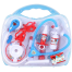 NEW plastic role play pretend play suitcase electric music sound doctor set for kids toy set preschool boy, Portable Light IC medical kit-Blue image