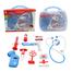 NEW plastic role play pretend play suitcase electric music sound doctor set for kids toy set preschool boy, Portable Light IC medical kit-Blue image