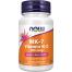 NOW MK-7 MenaQ7 Vitamin K2 100 mcg 60 Veg Capsules image