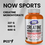 NOW Pure Sports Creatine Monohydrate Powder (8oz, 227gm) -522754006 image