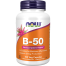 NOW Vitamin B-50 mg Nervous System Health 100 Veg Capsules -523104417 image