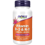NOW Vitamin D-3 and K-2 - 120 Veg Capsules image